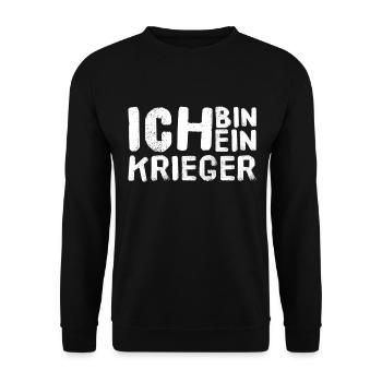 ich bin ein starker Mann - Unisex Pullover - Schwarz - Vorne - Alina (178cm) & Michal (187cm)