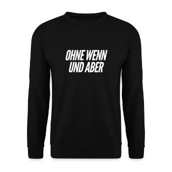 weder wenn noch aber - Unisex Pullover - Schwarz - Vorne - Alina (178cm) & Michal (187cm)