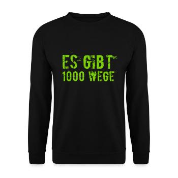 das Leben ist voller Möglichkeiten - Unisex Pullover - Schwarz - Vorne - Alina (178cm) & Michal (187cm)