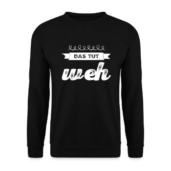 das ist schmerzhaft - Unisex Pullover - Schwarz - Vorne - Alina (178cm) & Michal (187cm)