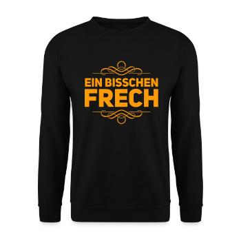 ein bisschen frech - Unisex Pullover - Schwarz - Vorne - Alina (178cm) & Michal (187cm)