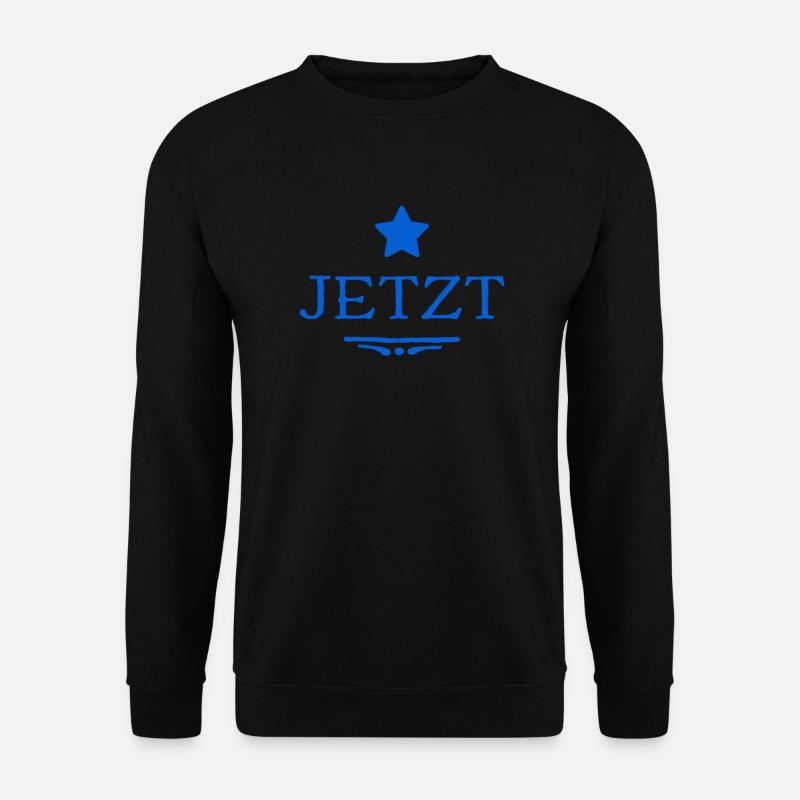 hier und jetzt - Unisex Pullover - Schwarz