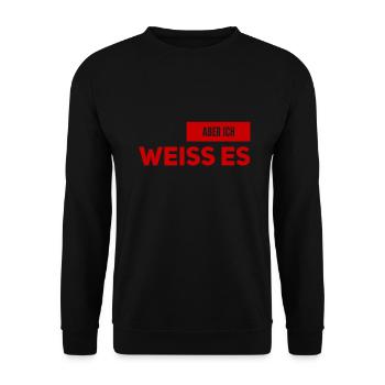 ich weiß sehr viel - Unisex Pullover - Schwarz - Vorne - Alina (178cm) & Michal (187cm)