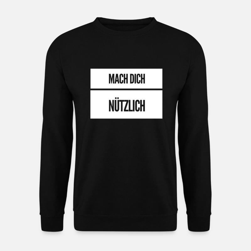 mach endlich was nützliches - Unisex Pullover - Schwarz
