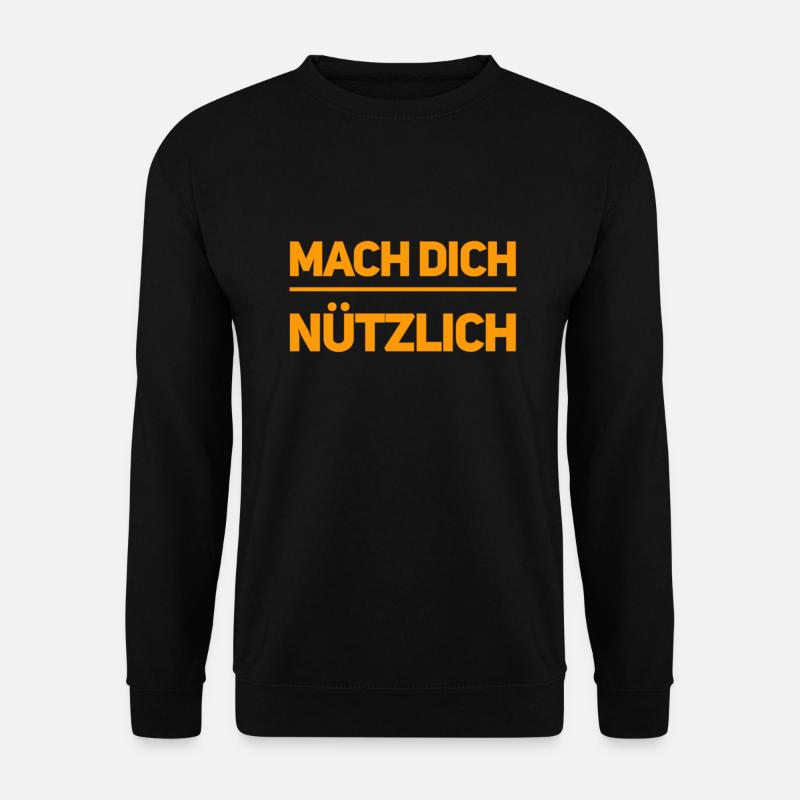 mach etwas sinnvoles - Unisex Pullover - Schwarz