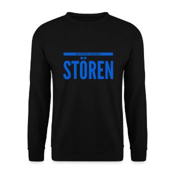 keine Störungen bitte - Unisex Pullover - Schwarz - Vorne - Alina (178cm) & Michal (187cm)