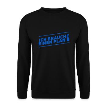 Plan B - Unisex Pullover - Schwarz - Vorne - Alina (178cm) & Michal (187cm)