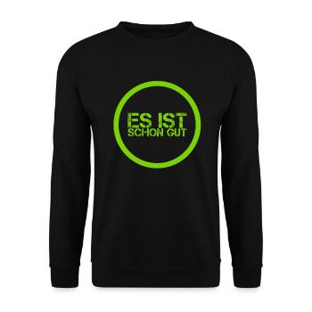 alles okay - Unisex Pullover - Schwarz - Vorne - Alina (178cm) & Michal (187cm)