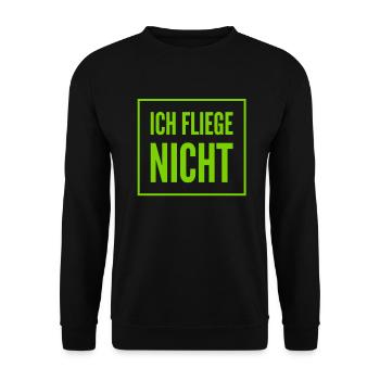 ich habe Flugangst - Unisex Pullover - Schwarz - Vorne - Alina (178cm) & Michal (187cm)