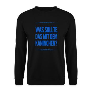 das mit dem Kaninchen - Unisex Pullover - Schwarz - Vorne - Alina (178cm) & Michal (187cm)