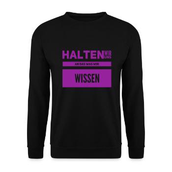 spekulieren wir nicht - Unisex Pullover - Schwarz - Vorne - Alina (178cm) & Michal (187cm)