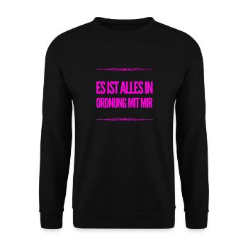 ich fühle mich wunderbar - Unisex Pullover - Schwarz - Vorne - Alina (178cm) & Michal (187cm)