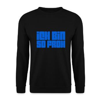 fröhlich - Unisex Pullover - Schwarz - Vorne - Alina (178cm) & Michal (187cm)