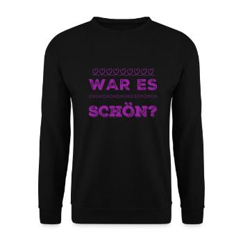 wie hat es dir gefallen? - Unisex Pullover - Schwarz - Vorne - Alina (178cm) & Michal (187cm)