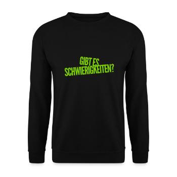 gibt es Stress? - Unisex Pullover - Schwarz - Vorne - Alina (178cm) & Michal (187cm)
