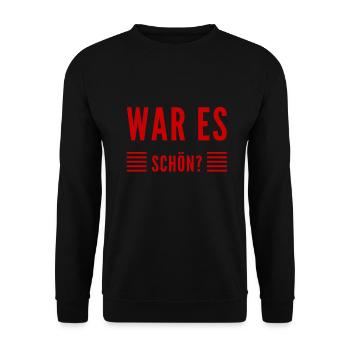war es schön für dich? - Unisex Pullover - Schwarz - Vorne - Alina (178cm) & Michal (187cm)