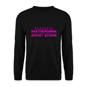magst du Tee? - Unisex Pullover - Schwarz - Vorne - Alina (178cm) & Michal (187cm)