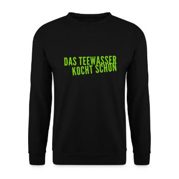 Bock auf Tee? - Unisex Pullover - Schwarz - Vorne - Alina (178cm) & Michal (187cm)