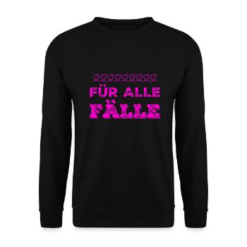 ich habe einen Plan B - Unisex Pullover - Schwarz - Vorne - Alina (178cm) & Michal (187cm)