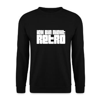 retro ist nicht mein Ding - Unisex Pullover - Schwarz - Vorne - Alina (178cm) & Michal (187cm)