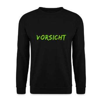 Achtung - Unisex Pullover - Schwarz - Vorne - Alina (178cm) & Michal (187cm)