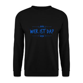 wer bist du? - Unisex Pullover - Schwarz - Vorne - Alina (178cm) & Michal (187cm)