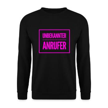 wer da wohl anruft? - Unisex Pullover - Schwarz - Vorne - Alina (178cm) & Michal (187cm)