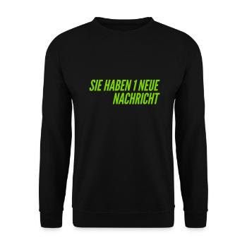 Posteingang - Unisex Pullover - Schwarz - Vorne - Alina (178cm) & Michal (187cm)