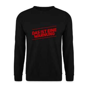 sei gewarnt - Unisex Pullover - Schwarz - Vorne - Alina (178cm) & Michal (187cm)