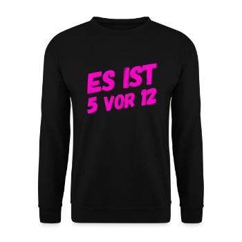 nicht mehr viel Zeit - Unisex Pullover - Schwarz - Vorne - Alina (178cm) & Michal (187cm)
