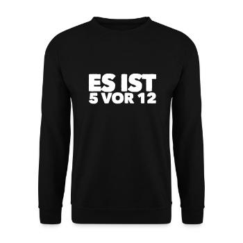das wird knapp - Unisex Pullover - Schwarz - Vorne - Alina (178cm) & Michal (187cm)