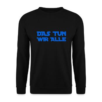 alle tun es - Unisex Pullover - Schwarz - Vorne - Alina (178cm) & Michal (187cm)