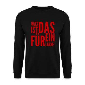 was ist das für ein Lärm? - Unisex Pullover - Schwarz - Vorne - Alina (178cm) & Michal (187cm)