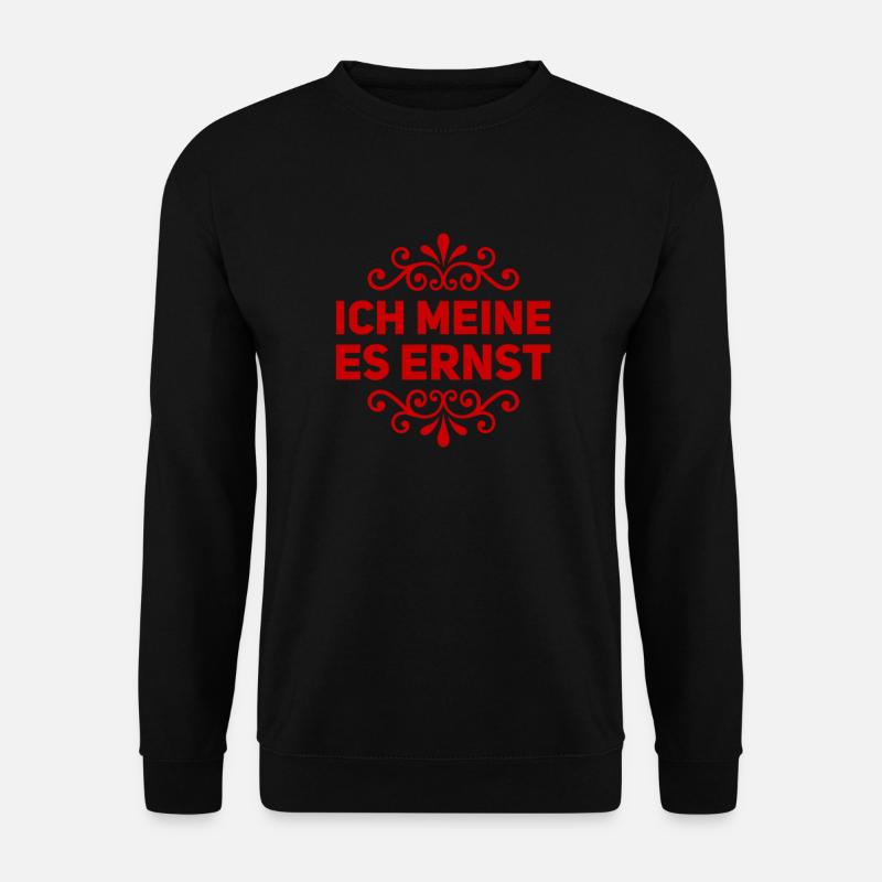 es wird ernst - Unisex Pullover - Schwarz