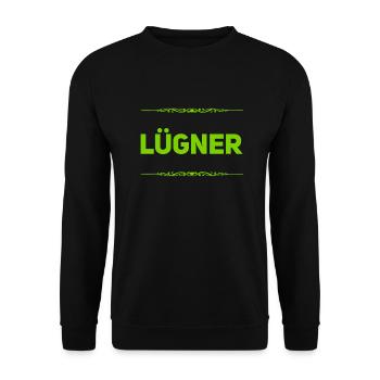 Lügen gehen immer - Unisex Pullover - Schwarz - Vorne - Alina (178cm) & Michal (187cm)