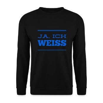 das ist mir schon klar - Unisex Pullover - Schwarz - Vorne - Alina (178cm) & Michal (187cm)