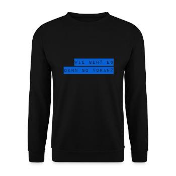 geht es voran? - Unisex Pullover - Schwarz - Vorne - Alina (178cm) & Michal (187cm)