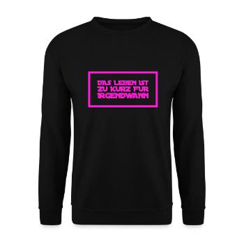 mach es gleich - Unisex Pullover - Schwarz - Vorne - Alina (178cm) & Michal (187cm)