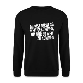 bleib nicht stehen - Unisex Pullover - Schwarz - Vorne - Alina (178cm) & Michal (187cm)