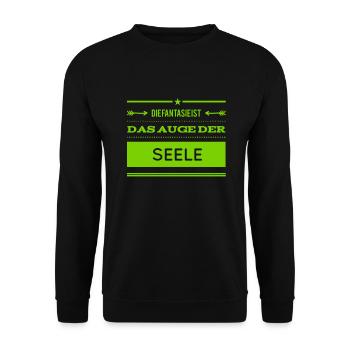 das Auge der Seele - Unisex Pullover - Schwarz - Vorne - Alina (178cm) & Michal (187cm)