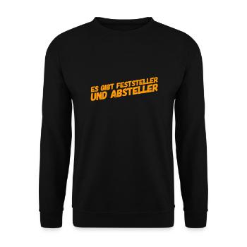 ich bin ein Macher - Unisex Pullover - Schwarz - Vorne - Alina (178cm) & Michal (187cm)