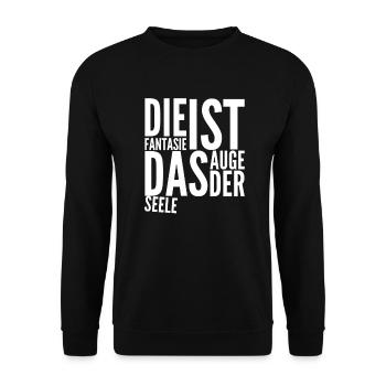 die Fantasie der Seele - Unisex Pullover - Schwarz - Vorne - Alina (178cm) & Michal (187cm)