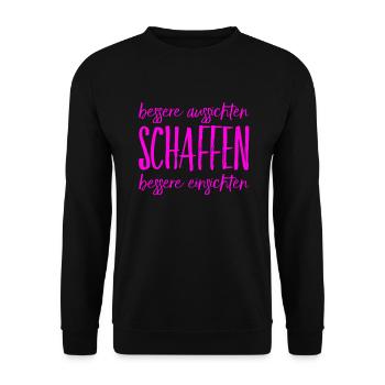 Einsichten sind super - Unisex Pullover - Schwarz - Vorne - Alina (178cm) & Michal (187cm)