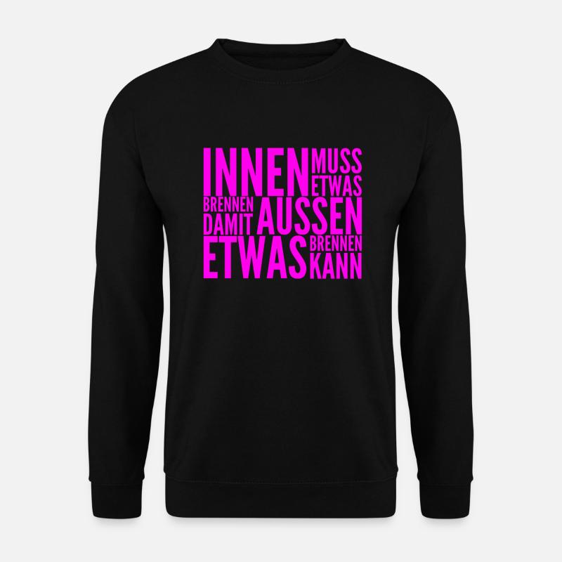 in mir brennt es - Unisex Pullover - Schwarz