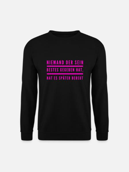 streng dich an - Unisex Pullover - Schwarz