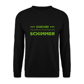 ich habe keine Ahnung - Unisex Pullover - Schwarz - Vorne - Alina (178cm) & Michal (187cm)