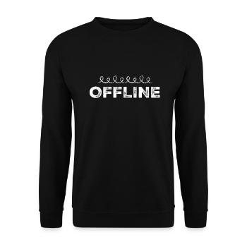 ich mag offline - Unisex Pullover - Schwarz - Vorne - Alina (178cm) & Michal (187cm)