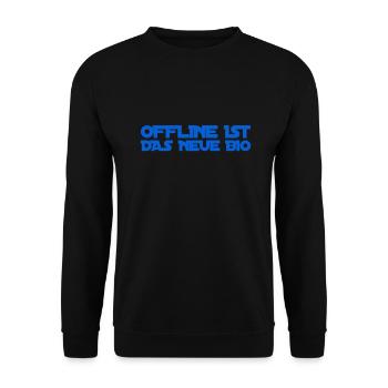 offline geht immer - Unisex Pullover - Schwarz - Vorne - Alina (178cm) & Michal (187cm)