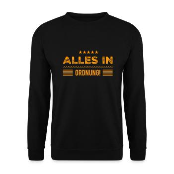 mir geht es bestens - Unisex Pullover - Schwarz - Vorne - Alina (178cm) & Michal (187cm)