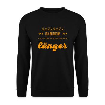 ich lasse mir Zeit - Unisex Pullover - Schwarz - Vorne - Alina (178cm) & Michal (187cm)